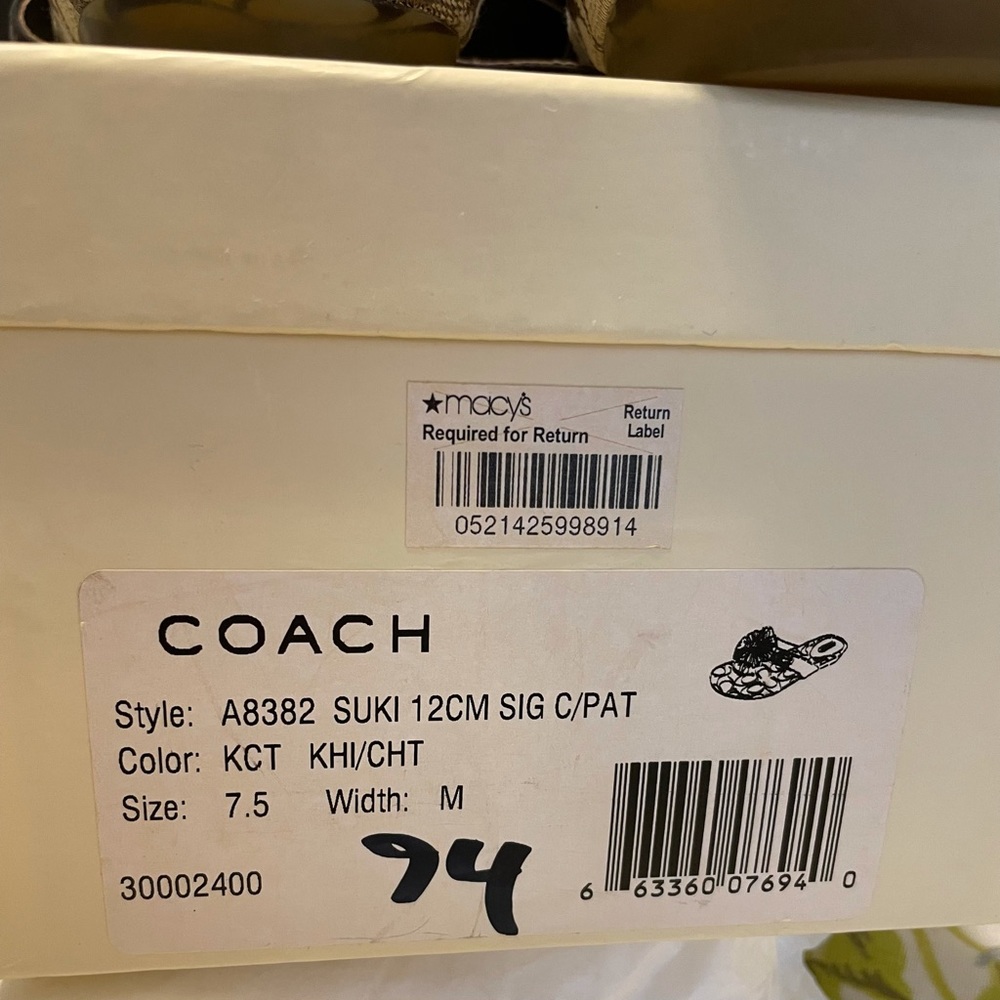 Coach slip on sandals